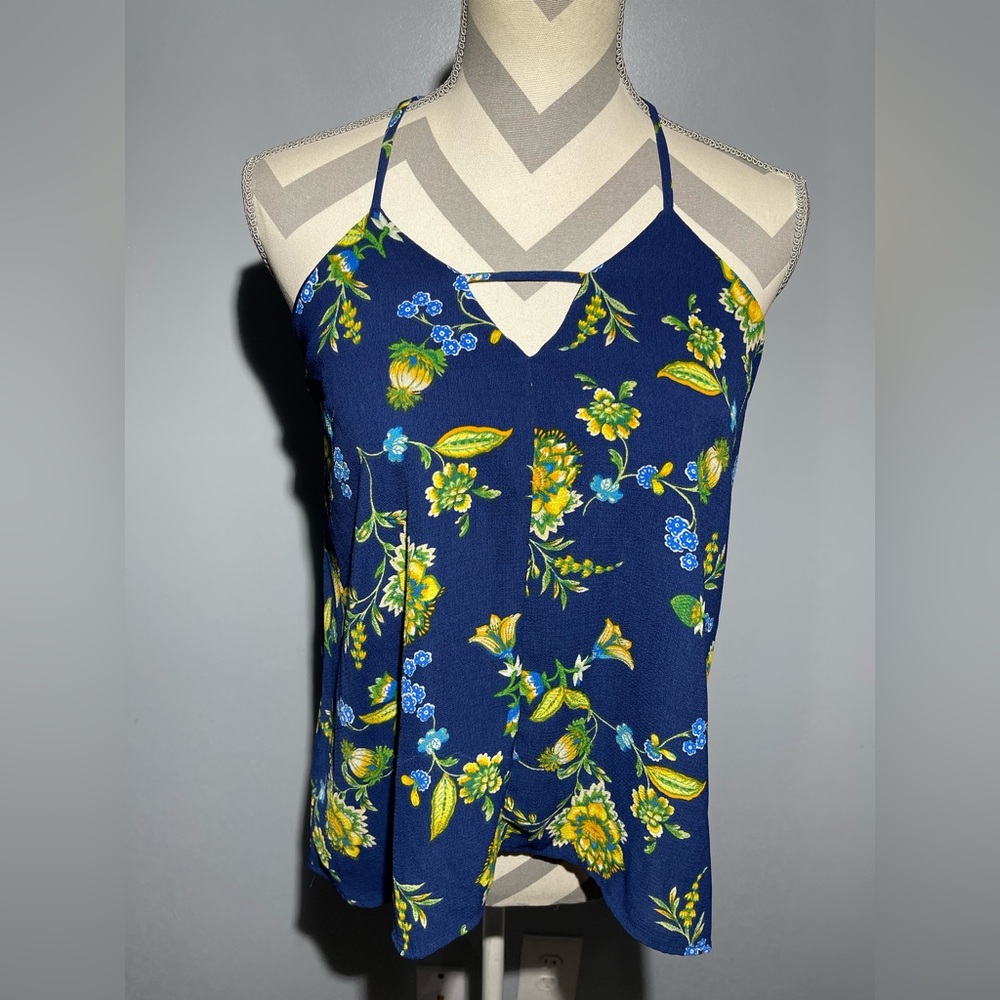 Alya Blue Floral Camisole Top